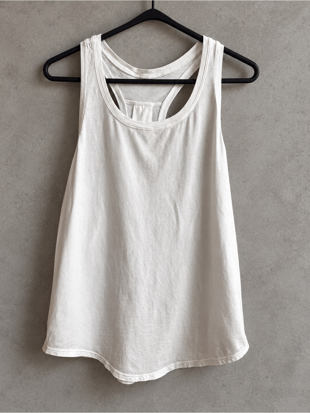 Lululemon White Racerback Tank Top Pleated Back Size Unknown